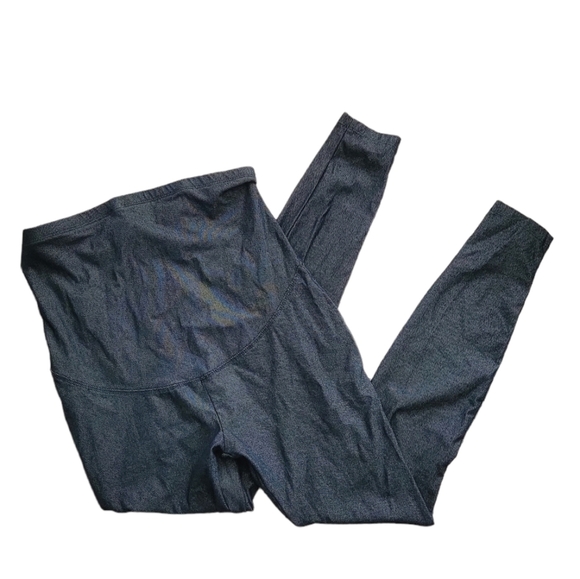 Times Two Maternity Blue Tummy Panel Leggings Size Medium - Picture 5 of 6